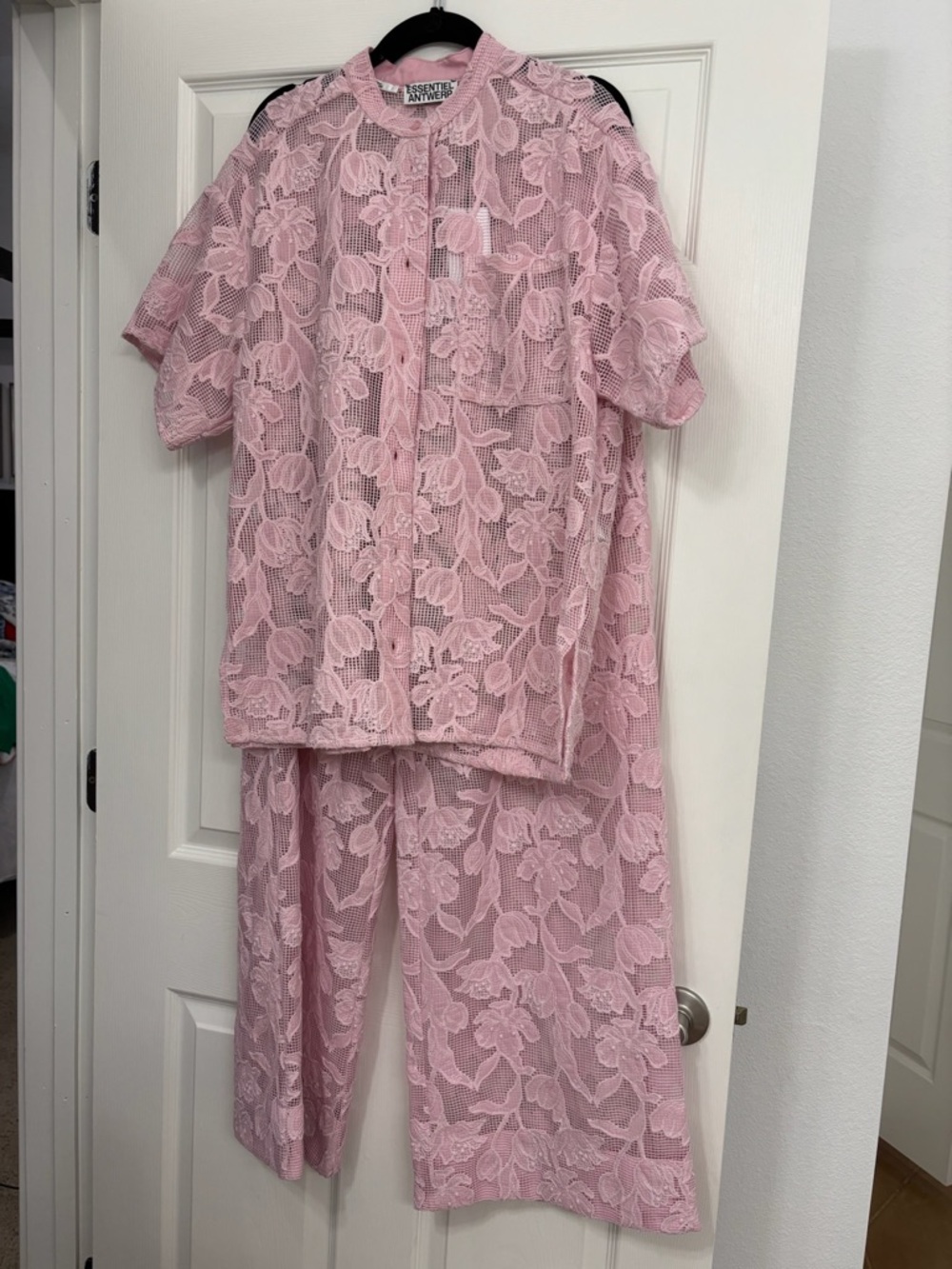 Essential Antwerp Pink Floral Lace Two-Piece Set